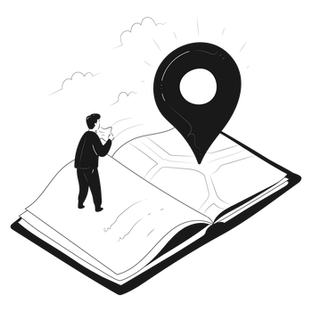 location navigation direction timeline history map destination